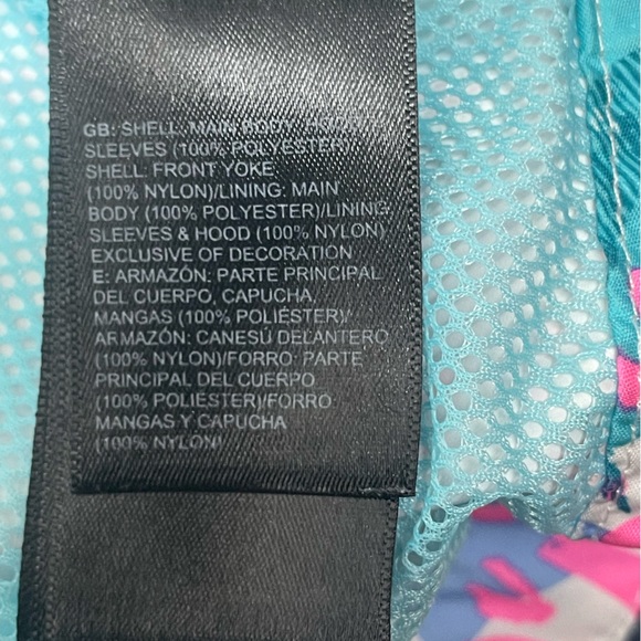 THE NORTH FACE Toddler Tailout Rain Jacket Size: 2T Color:White/Blue/Pink - Picture 10 of 12